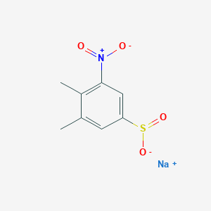 molecular formula C8H8NNaO4S B13171416 Sodium 3,4-dimethyl-5-nitrobenzene-1-sulfinate 