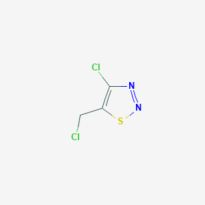 molecular formula C3H2Cl2N2S B13171423 4-Chloro-5-(chloromethyl)-1,2,3-thiadiazole 