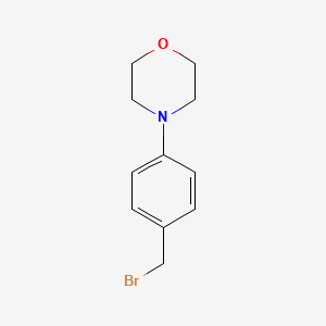 molecular formula C11H14BrNO B13171433 4-[4-(Bromomethyl)phenyl]morpholine 