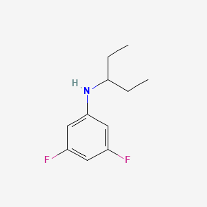 molecular formula C11H15F2N B13171436 3,5-difluoro-N-(pentan-3-yl)aniline 