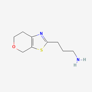 3-(6,7-Dihydro-4h-pyrano[4,3-d]thiazol-2-yl)propan-1-amine