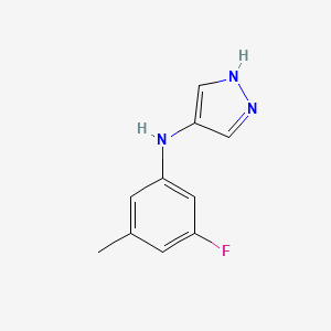 molecular formula C10H10FN3 B13171492 N-(3-Fluoro-5-methylphenyl)-1H-pyrazol-4-amine 