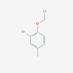 molecular formula C8H8BrClO B13171503 2-Bromo-1-(chloromethoxy)-4-methylbenzene 