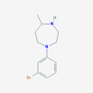 molecular formula C12H17BrN2 B13171521 1-(3-Bromophenyl)-5-methyl-1,4-diazepane 