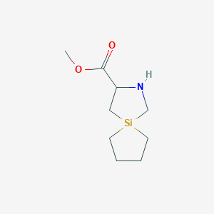 molecular formula C9H17NO2Si B13171526 Methyl 2-aza-5-silaspiro[4.4]nonane-3-carboxylate 