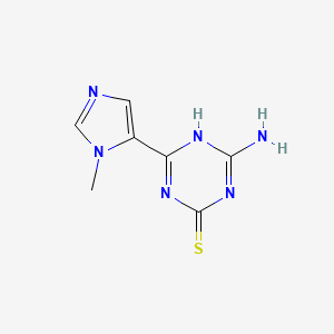 molecular formula C7H8N6S B13171537 4-Amino-6-(1-methyl-1H-imidazol-5-yl)-1,3,5-triazine-2-thiol 