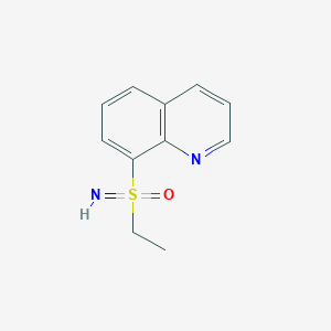 molecular formula C11H12N2OS B13171542 Ethyl(imino)(quinolin-8-yl)-lambda6-sulfanone 