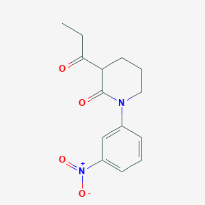 1-(3-Nitrophenyl)-3-propanoylpiperidin-2-one