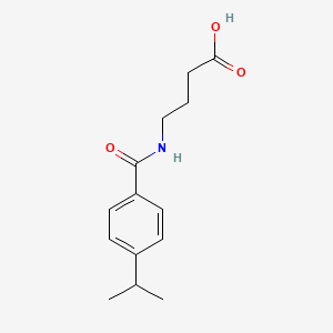 molecular formula C14H19NO3 B13171568 4-[(4-Isopropylbenzoyl)amino]butanoic acid 