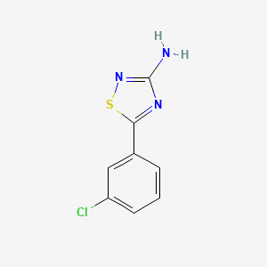 molecular formula C8H6ClN3S B13171579 5-(3-Chlorophenyl)-1,2,4-thiadiazol-3-amine 