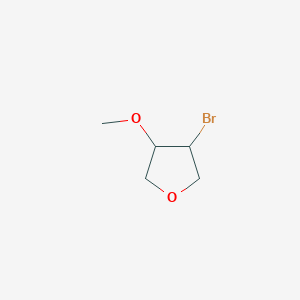 molecular formula C5H9BrO2 B13171598 3-Bromo-4-methoxyoxolane 