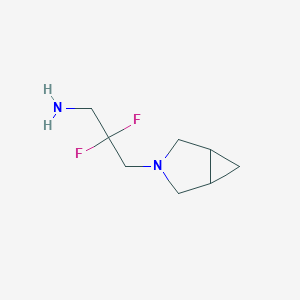 molecular formula C8H14F2N2 B13171599 3-{3-Azabicyclo[3.1.0]hexan-3-yl}-2,2-difluoropropan-1-amine 