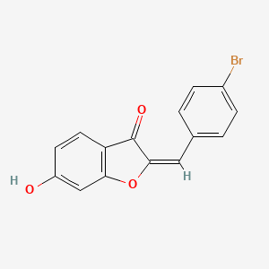 molecular formula C15H9BrO3 B13171606 (2E)-2-[(4-bromophenyl)methylidene]-6-hydroxy-1-benzofuran-3-one 