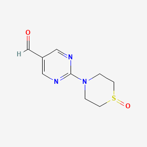 2-(1-Oxo-1lambda4-thiomorpholin-4-yl)pyrimidine-5-carbaldehyde