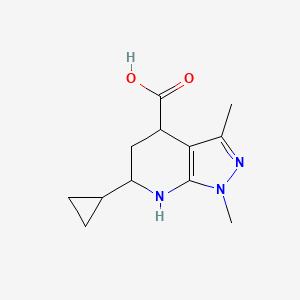 6-cyclopropyl-1,3-dimethyl-4,5,6,7-tetrahydro-1H-pyrazolo[3,4-b]pyridine-4-carboxylic acid