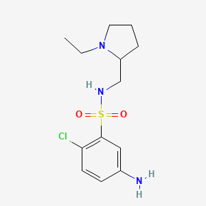 5-amino-2-chloro-N-[(1-ethylpyrrolidin-2-yl)methyl]benzenesulfonamide