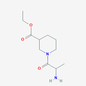 molecular formula C11H20N2O3 B13171716 Ethyl 1-(2-aminopropanoyl)piperidine-3-carboxylate 