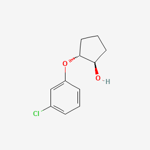 molecular formula C11H13ClO2 B13171718 (1R,2R)-2-(3-chlorophenoxy)cyclopentan-1-ol 