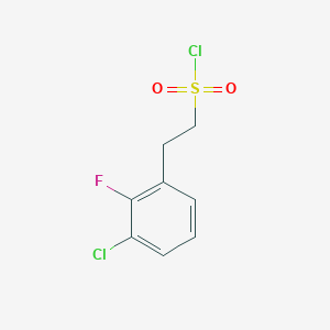 molecular formula C8H7Cl2FO2S B13171742 2-(3-Chloro-2-fluorophenyl)ethane-1-sulfonyl chloride 