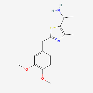 1-{2-[(3,4-Dimethoxyphenyl)methyl]-4-methyl-1,3-thiazol-5-yl}ethan-1-amine