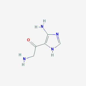 molecular formula C5H8N4O B1317177 2-氨基-1-(5-氨基-1H-咪唑-4-基)乙酮 CAS No. 69195-92-2