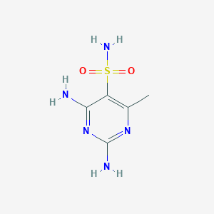 molecular formula C5H9N5O2S B13171777 2,4-Diamino-6-methylpyrimidine-5-sulfonamide 