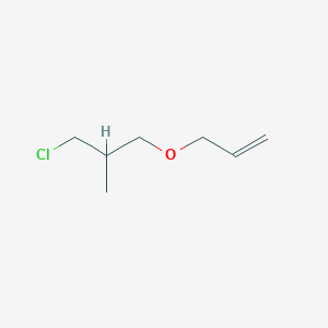 molecular formula C7H13ClO B13171784 3-(3-Chloro-2-methylpropoxy)prop-1-ene 