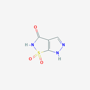 molecular formula C4H3N3O3S B13171790 2H,3H,6H-1Lambda6-pyrazolo[4,3-d][1,2]thiazole-1,1,3-trione 