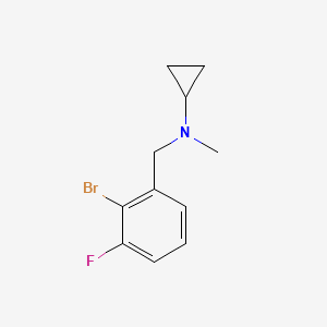 N-[(2-Bromo-3-fluorophenyl)methyl]-N-methylcyclopropanamine