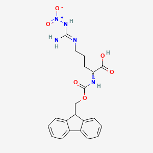 molecular formula C21H23N5O6 B1317182 Fmoc-D-Arg(NO2)-OH CAS No. 160347-94-4