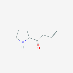 molecular formula C8H13NO B13171822 1-(Pyrrolidin-2-yl)but-3-en-1-one 