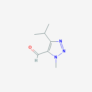 molecular formula C7H11N3O B13171858 1-Methyl-4-(propan-2-yl)-1H-1,2,3-triazole-5-carbaldehyde 