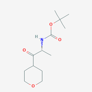 tert-butyl N-[(2R)-1-(oxan-4-yl)-1-oxopropan-2-yl]carbamate