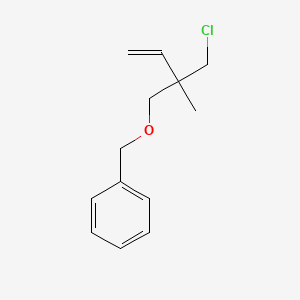 molecular formula C13H17ClO B13171869 ({[2-(Chloromethyl)-2-methylbut-3-en-1-yl]oxy}methyl)benzene 