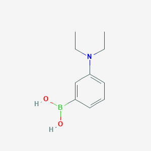 molecular formula C10H16BNO2 B13171874 3-(Diethylamino)phenylboronicacid 