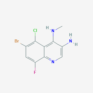 6-Bromo-5-chloro-8-fluoro-N4-methylquinoline-3,4-diamine