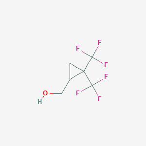 molecular formula C6H6F6O B13171903 [2,2-Bis(trifluoromethyl)cyclopropyl]methanol 