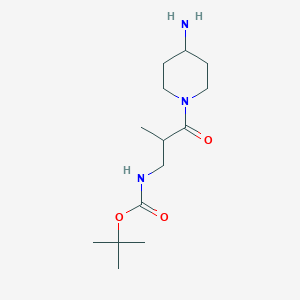 molecular formula C14H27N3O3 B13171934 tert-butyl N-[3-(4-aminopiperidin-1-yl)-2-methyl-3-oxopropyl]carbamate 