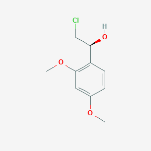 molecular formula C10H13ClO3 B13171939 (1S)-2-chloro-1-(2,4-dimethoxyphenyl)ethanol 