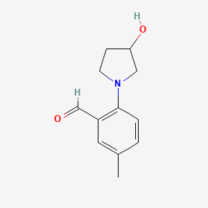 2-(3-Hydroxypyrrolidin-1-yl)-5-methylbenzaldehyde