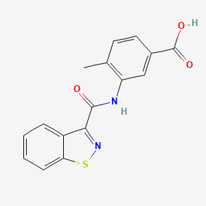 molecular formula C16H12N2O3S B1317202 3-[(1,2-苯并异噻唑-3-基羰基)氨基]-4-甲基苯甲酸 CAS No. 950360-17-5