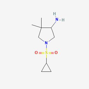 1-(Cyclopropanesulfonyl)-4,4-dimethylpyrrolidin-3-amine