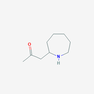 molecular formula C9H17NO B13172093 1-(Azepan-2-yl)propan-2-one 