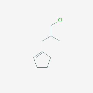 1-(3-Chloro-2-methylpropyl)cyclopent-1-ene