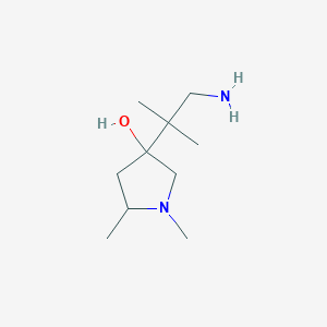 3-(1-Amino-2-methylpropan-2-yl)-1,5-dimethylpyrrolidin-3-ol