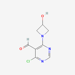 4-Chloro-6-(3-hydroxyazetidin-1-yl)pyrimidine-5-carbaldehyde