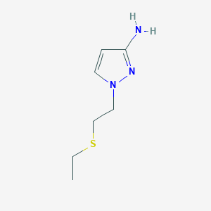 molecular formula C7H13N3S B13172143 1-[2-(ethylsulfanyl)ethyl]-1H-pyrazol-3-amine 