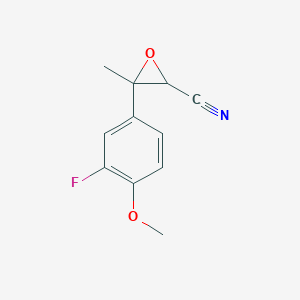 3-(3-Fluoro-4-methoxyphenyl)-3-methyloxirane-2-carbonitrile