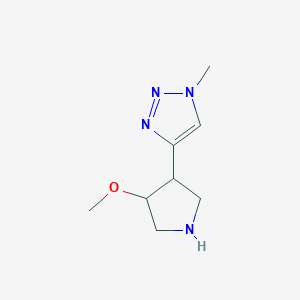 molecular formula C8H14N4O B13172173 4-(4-Methoxypyrrolidin-3-yl)-1-methyl-1H-1,2,3-triazole 