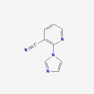 molecular formula C9H6N4 B1317219 2-(1H-咪唑-1-基)烟腈 CAS No. 94448-88-1